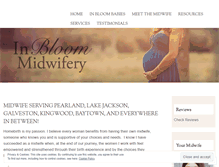 Tablet Screenshot of inbloommidwifery.com